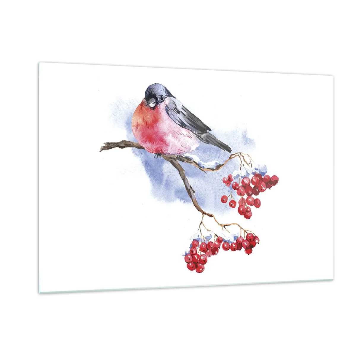 Glastavla - Bild på glas - Vinter i färger - 120x80 cm