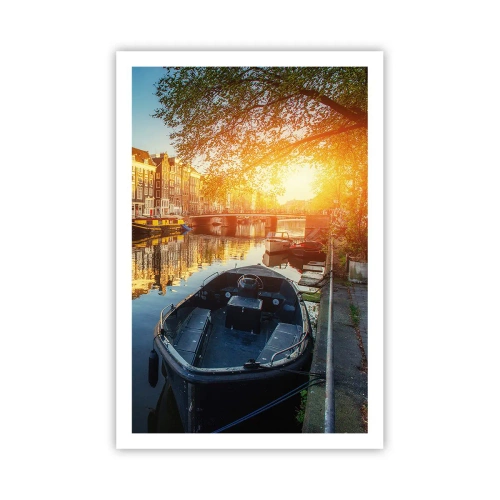 Affisch - En morgon i Amsterdam - 61x91 cm