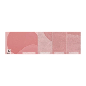 Provbit av fototapet Premium Canvas - Organisk komposition i rosa - Pastell, Former, Minimalistisk - 100x30 cm