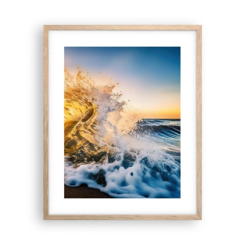 Affisch i ram av ljusek - Lek i sanden - 40x50 cm