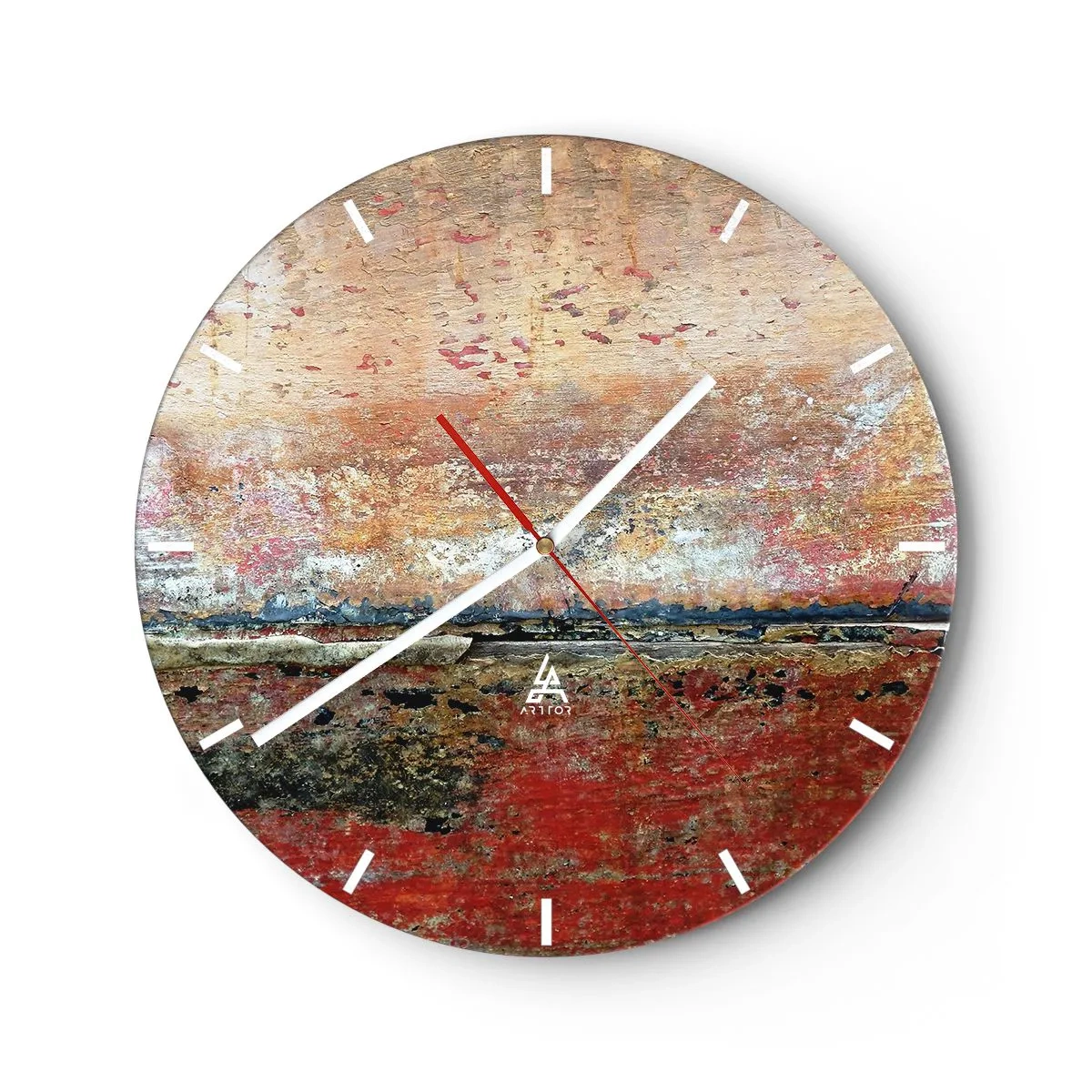Väggklocka - Klocka på glas - Kanske är det havet - 40x40 cm