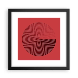 Affisch i svart ram - Cirkulär rörelse - 30x30 cm