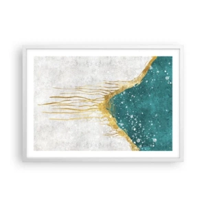 Affisch i vit ram - Gyllene tidvatten - 70x50 cm