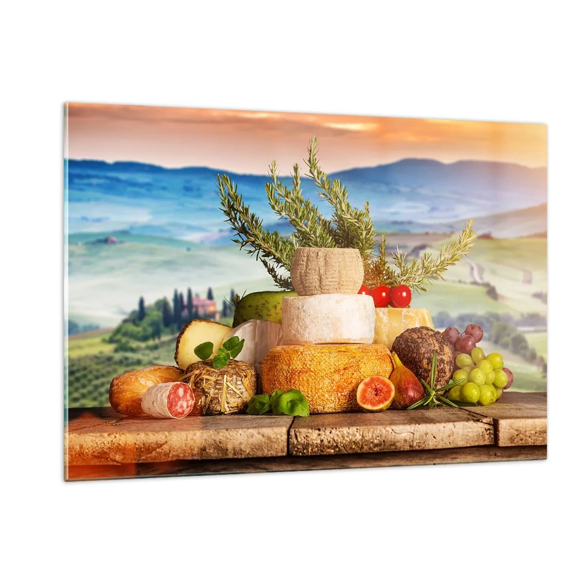 Glastavla - Bild på glas - Italiensk livsglädje - 120x80 cm