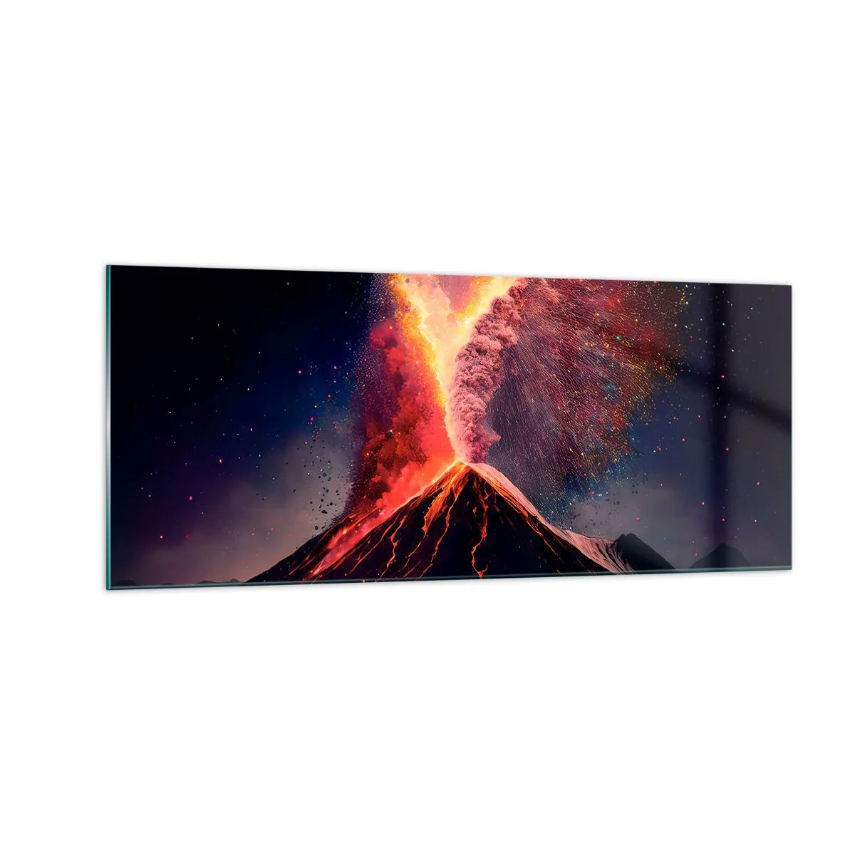 Glastavla - Bild på glas - Skönhet och skräck - 100x40 cm