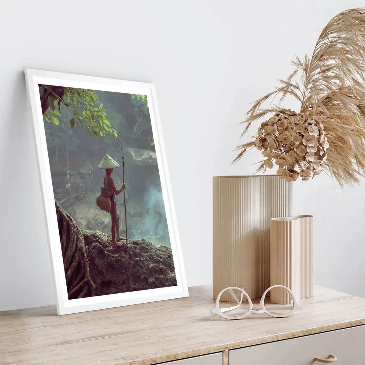 Affisch i vit ram - Vän med naturen - 70x100 cm