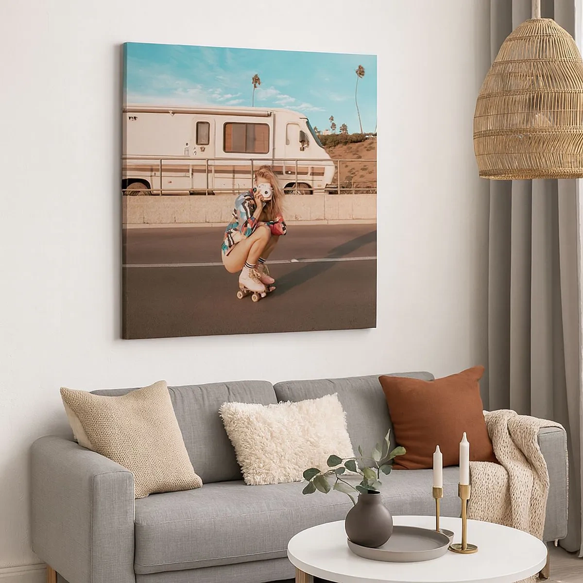 Canvastavla - Bild på duk - Ett leende, tack! - 30x30 cm