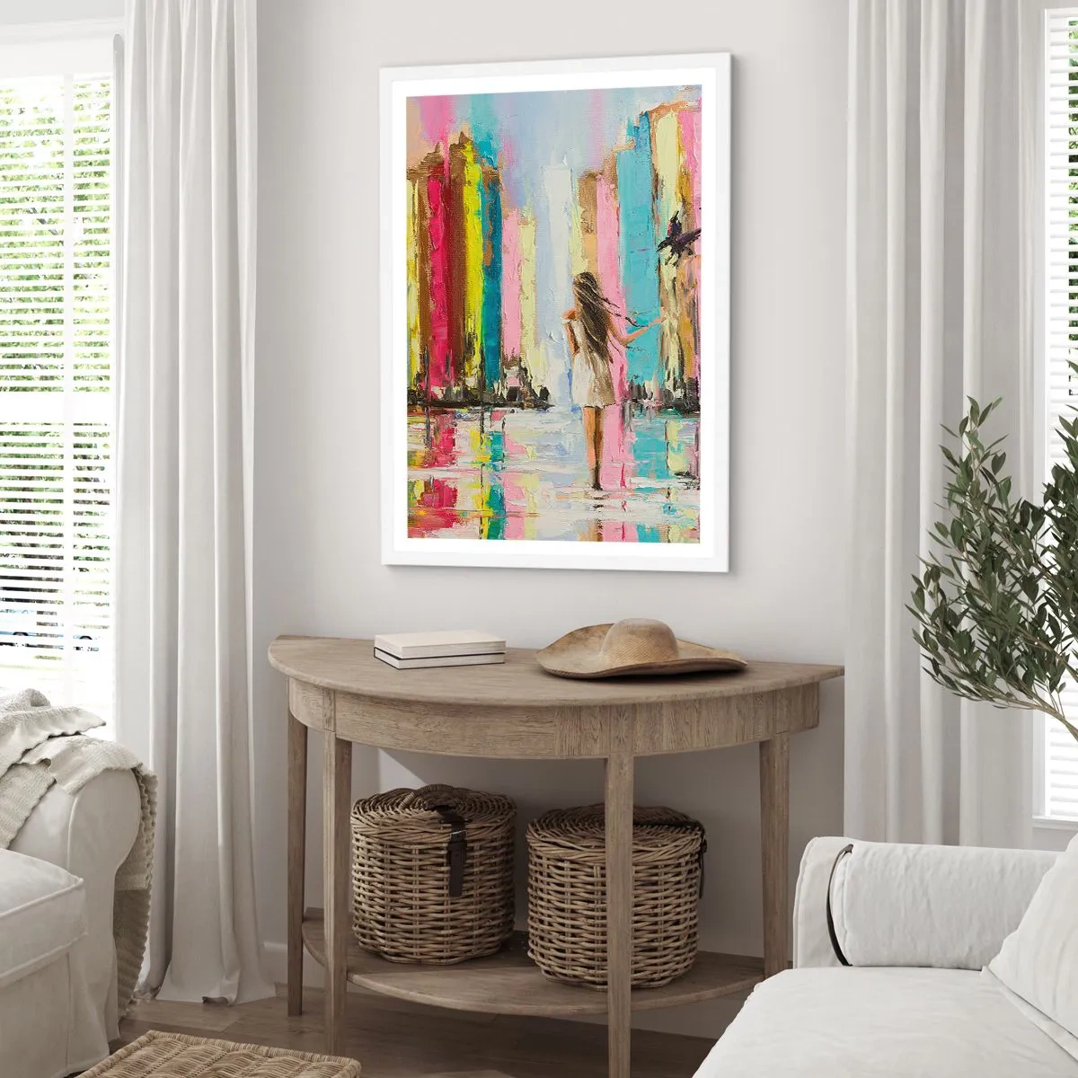 Affisch i vit ram - Kom med mig - 50x70 cm