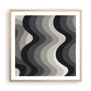 Affisch i ram av ljusek - Våg efter våg - 60x60 cm