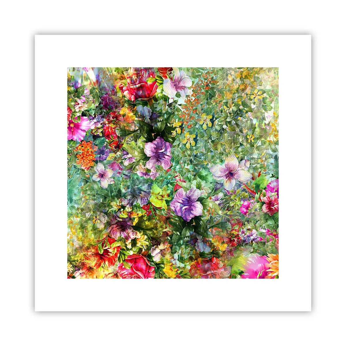 Affisch - Ta en dopp i blommorna - 30x30 cm