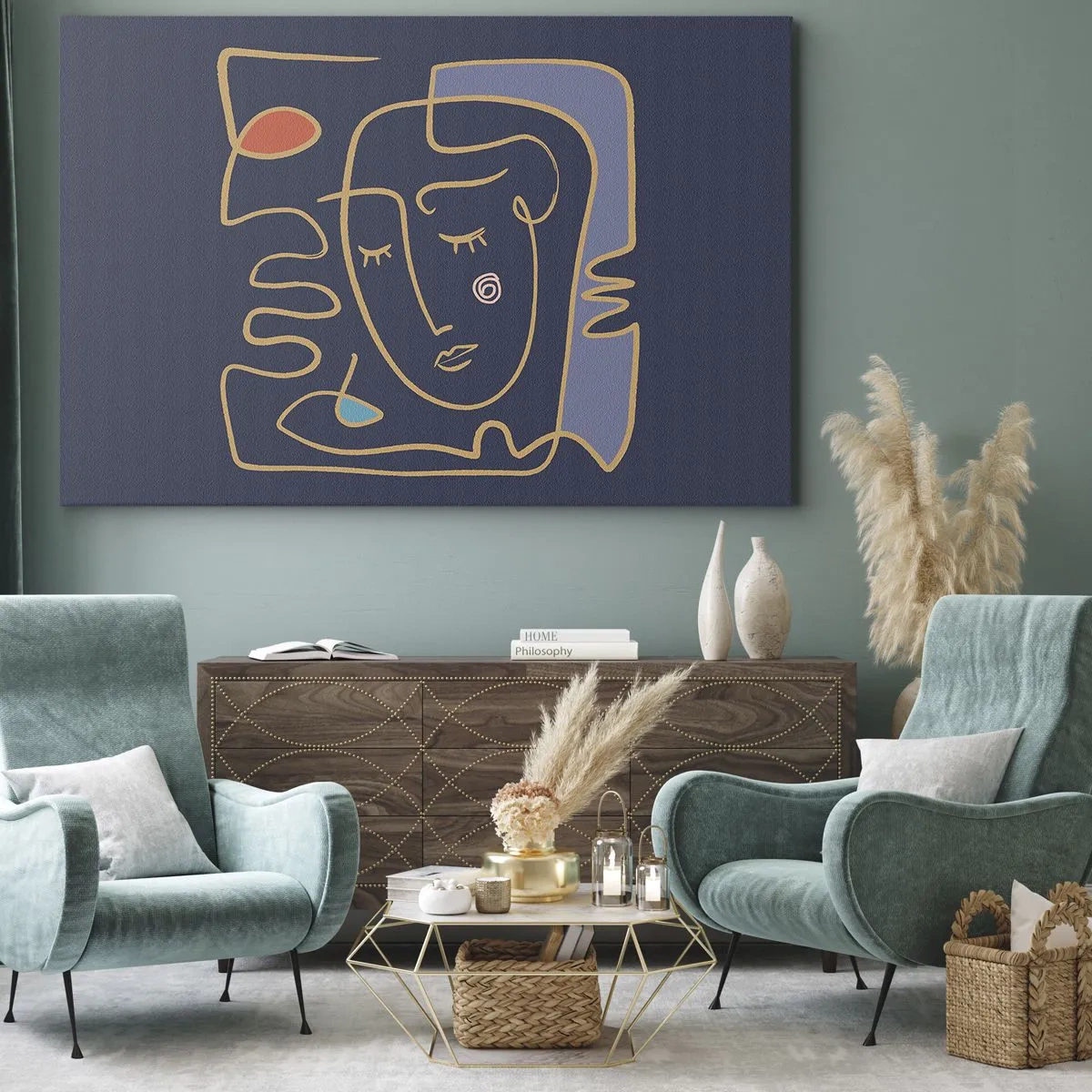 Canvastavla - Bild på duk - I drömmarnas värld - 120x80 cm