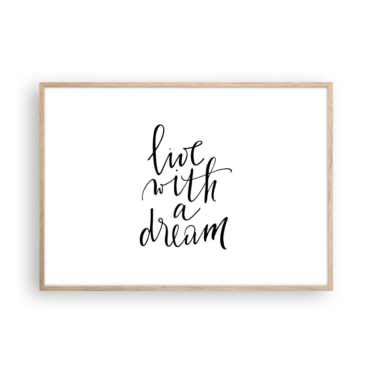 Affisch i ram av ljusek - Of course - 100x70 cm