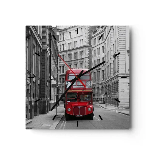 Väggklocka - Klocka på glas - Vardagen behöver inte vara grå - 40x40 cm