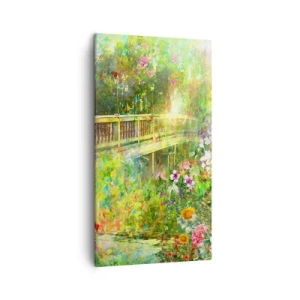 Canvastavla - Bild på duk - Vårsuckarnas bro - 45x80 cm