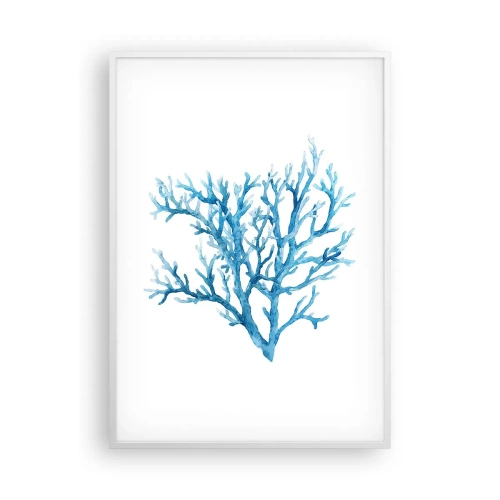Affisch i vit ram - Marin filigran - 70x100 cm