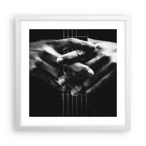 Affisch i vit ram - Artistens bön - 40x40 cm