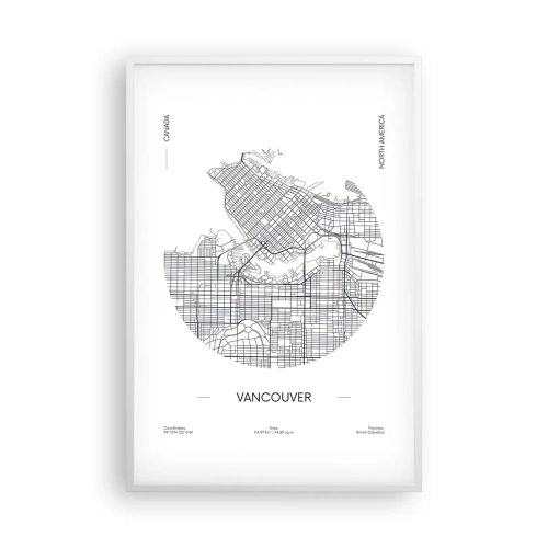 Affisch i vit ram - Vacouvers anatomi - 61x91 cm