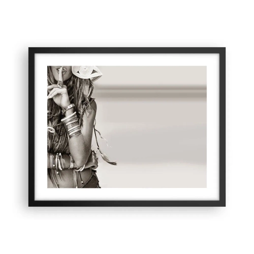 Affisch i svart ram - Som flickorna brukar - 50x40 cm