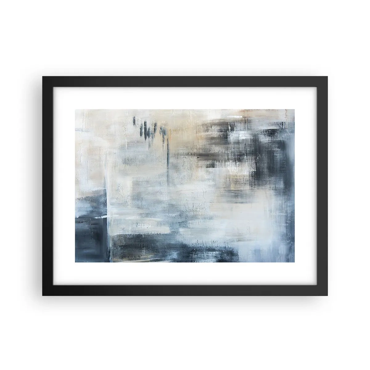 Affisch i svart ram - Bakom en blå slöja - 40x30 cm