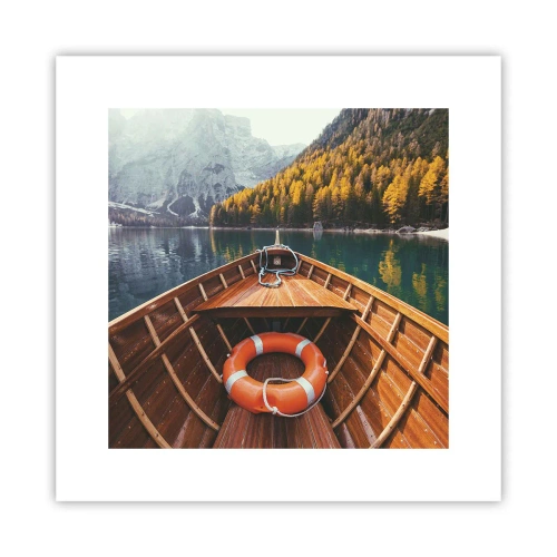 Affisch - Utflykt i fjällen - 30x30 cm