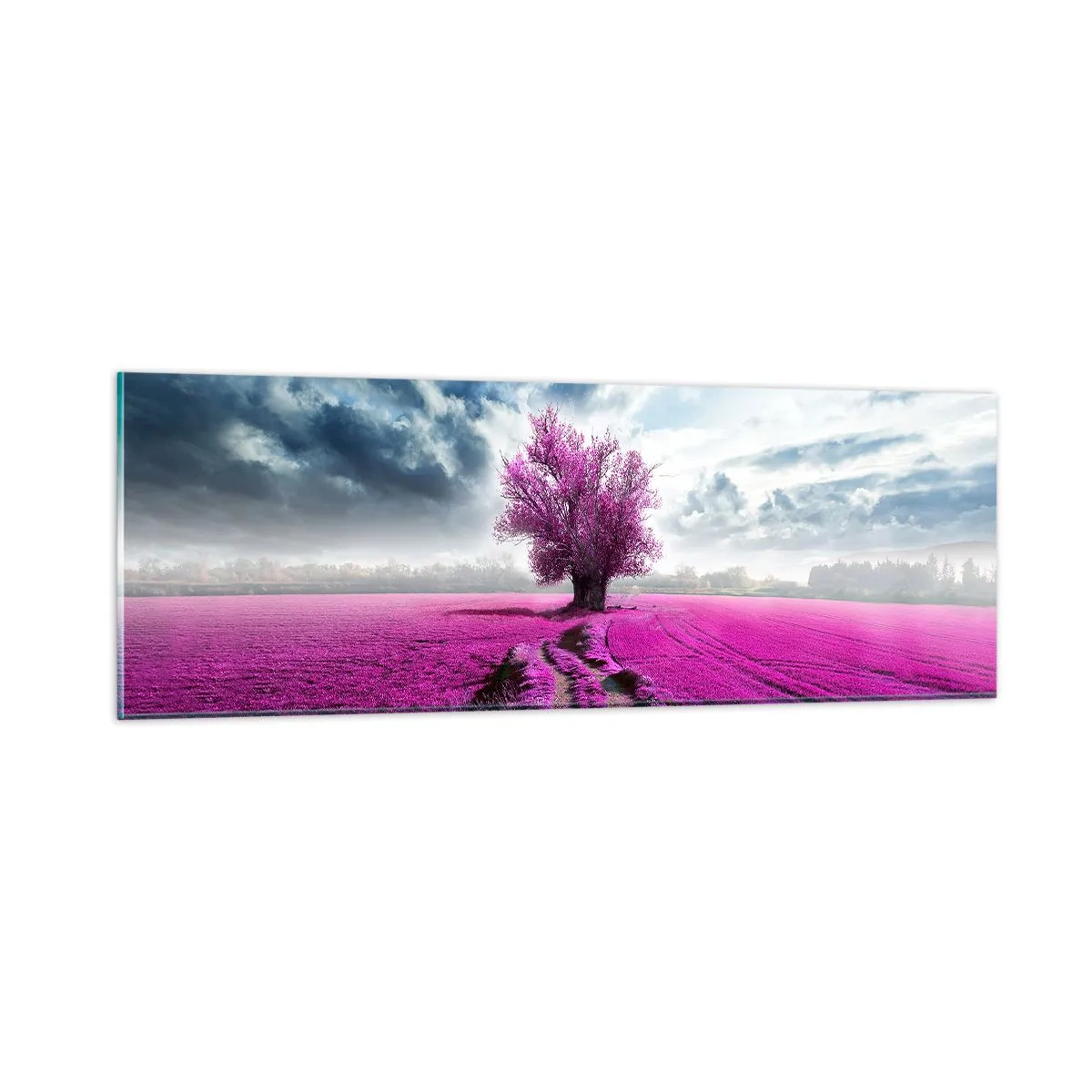 Glastavla - Bild på glas - Ljunghed - 90x30 cm