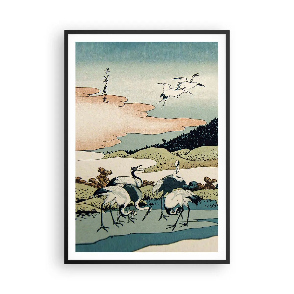 Affisch i svart ram - I japansk anda - 70x100 cm