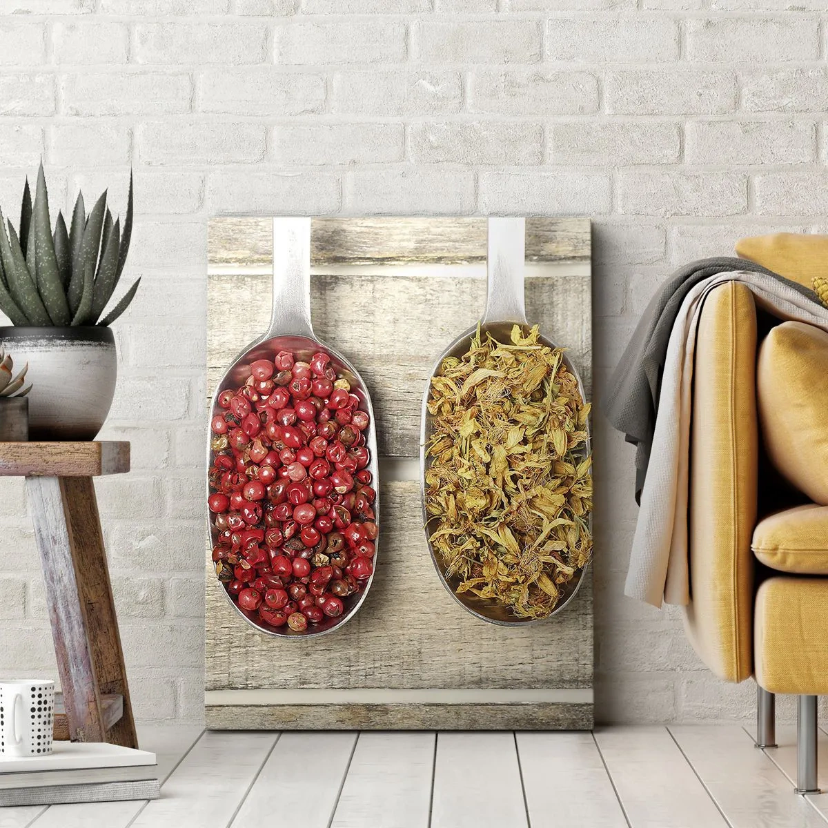 Canvastavla - Bild på duk - Köksmagi - 70x100 cm