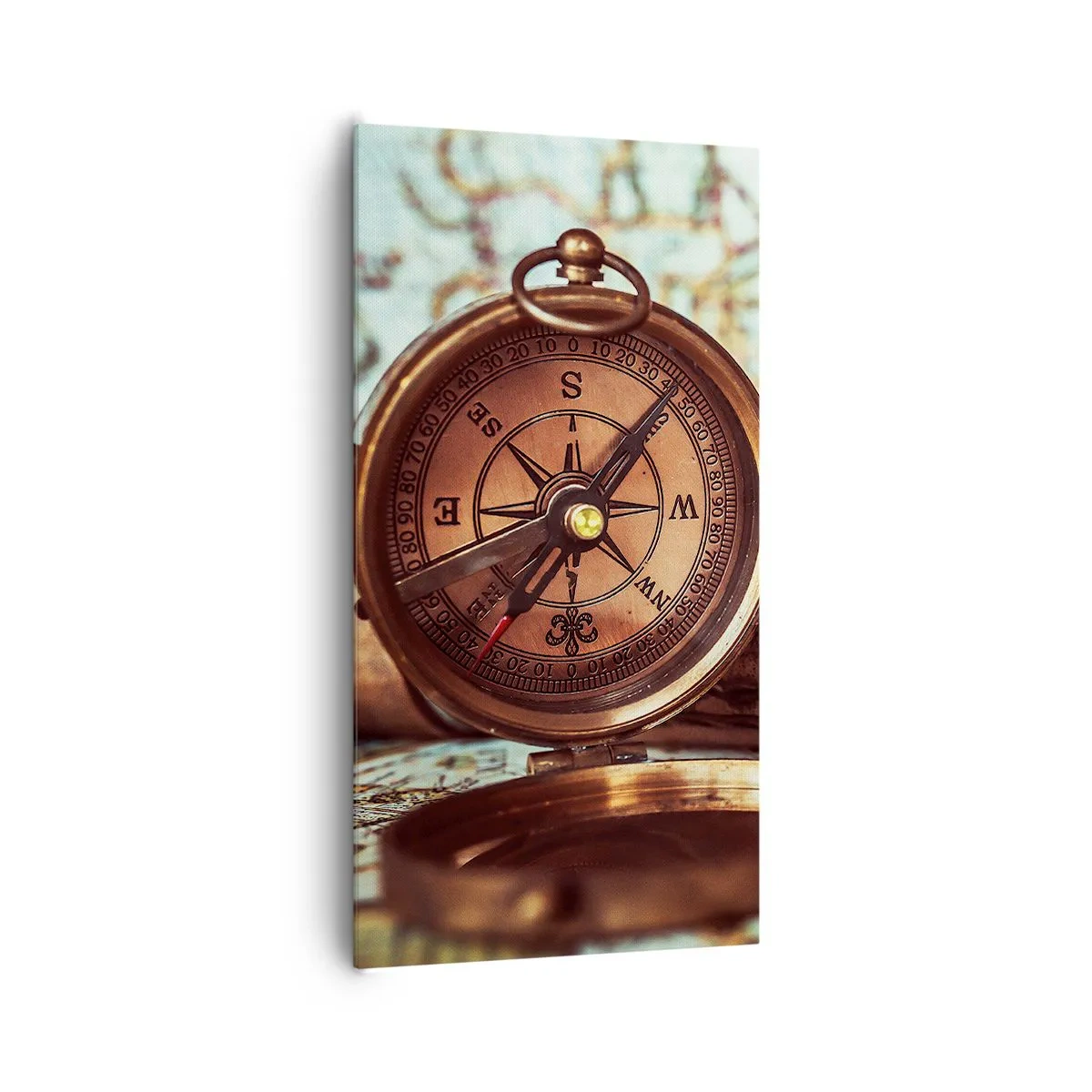 Canvastavla - Bild på duk - Piratäventyret i Karibien väntar - 65x120 cm