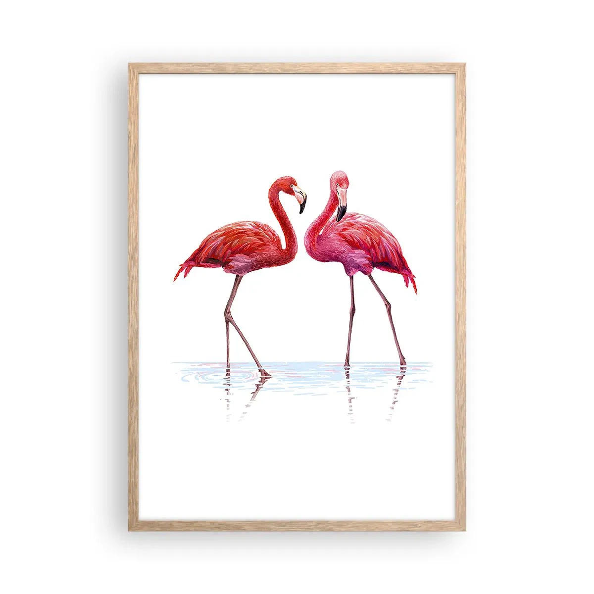 Affisch i ram av ljusek - Rosa rendez-vous - 50x70 cm