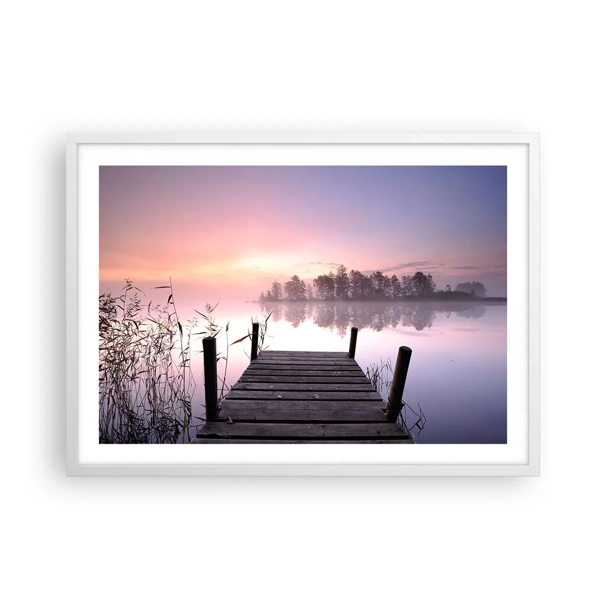 Affisch i vit ram - Ur liljedimman... - 70x50 cm