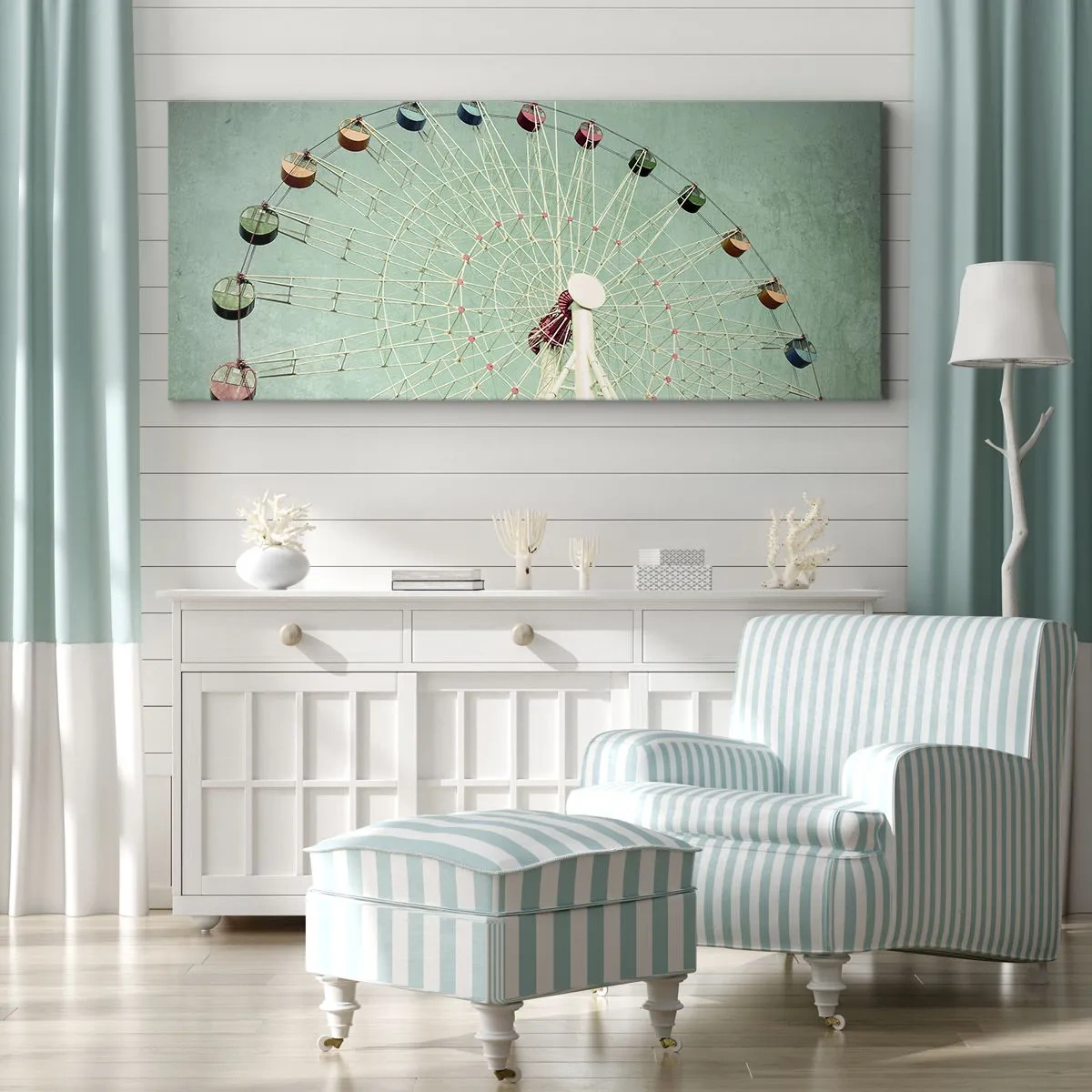 Canvastavla - Bild på duk - Välkommen att ha kul - 100x40 cm