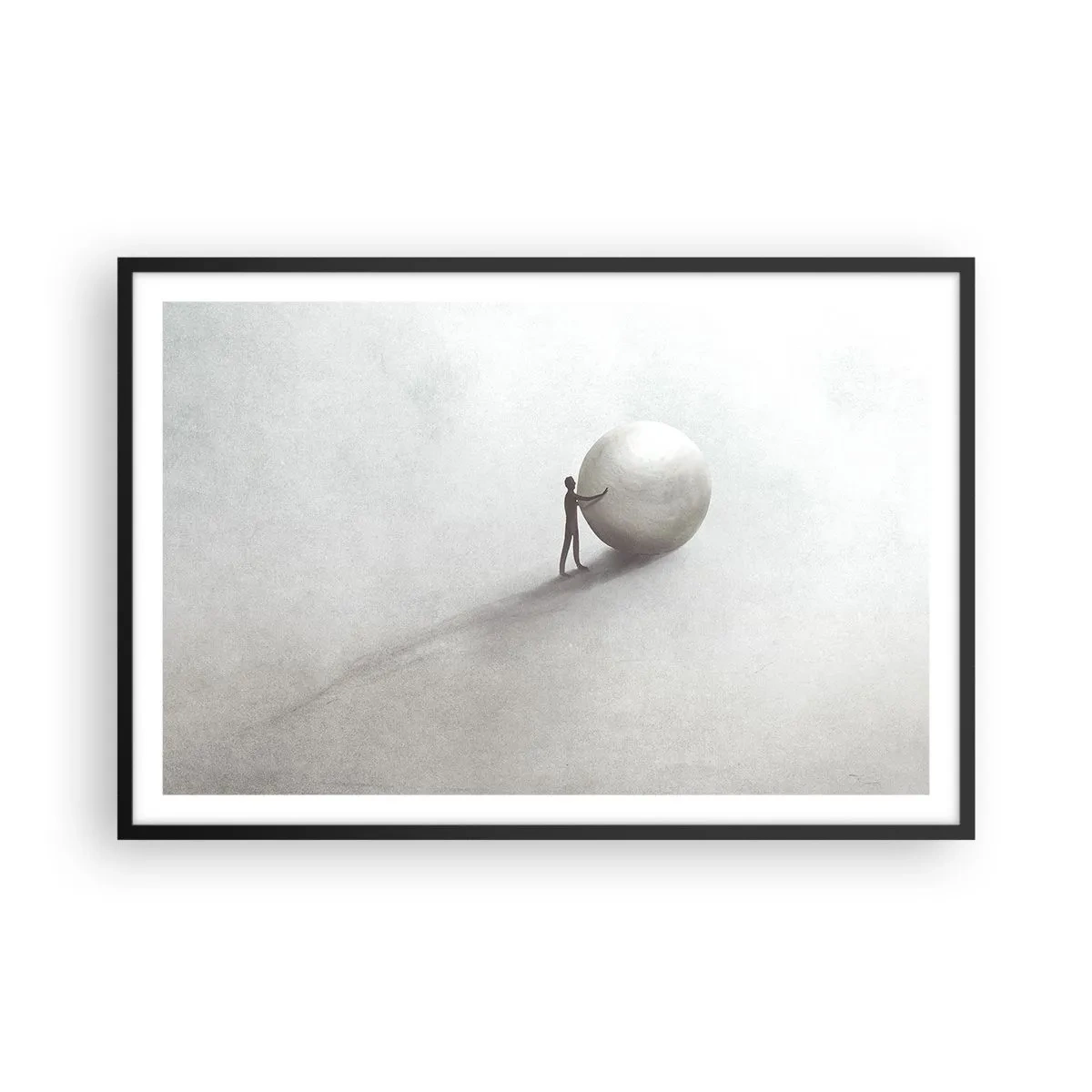 Affisch i svart ram - Livets spel - 91x61 cm