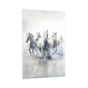 Glastavla - Bild på glas - Vit magi - 70x100 cm
