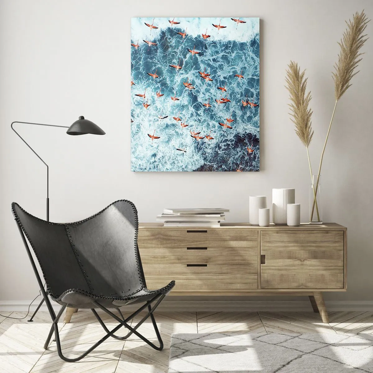 Glastavla - Bild på glas - Kustparad - 50x70 cm