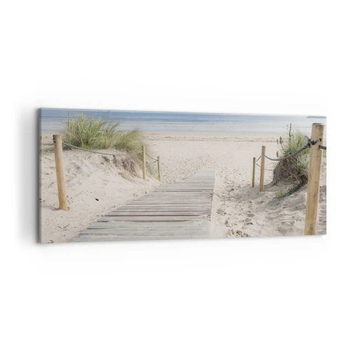 Canvastavla - Bild på duk - Mot horisonten - 120x50 cm