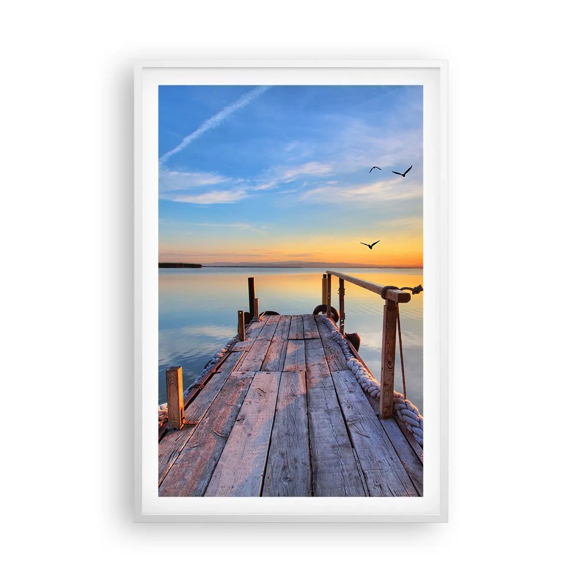 Affisch i vit ram - Gå mot solen - 61x91 cm