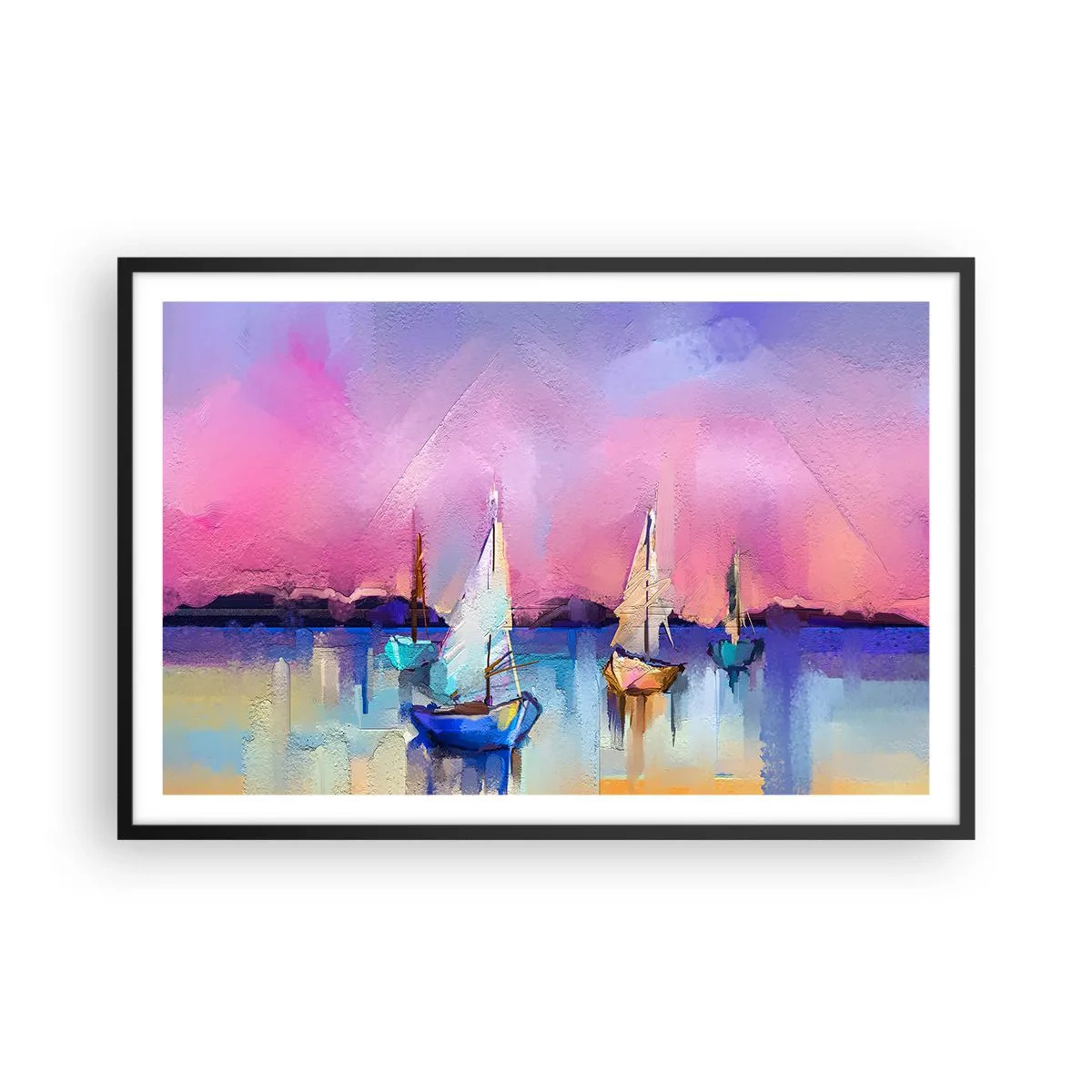 Affisch i svart ram - Riktning: öppet vatten - 91x61 cm