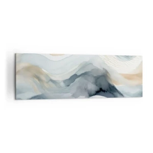 Canvastavla - Bild på duk - Snöig och dimmig abstraktion - 160x50 cm