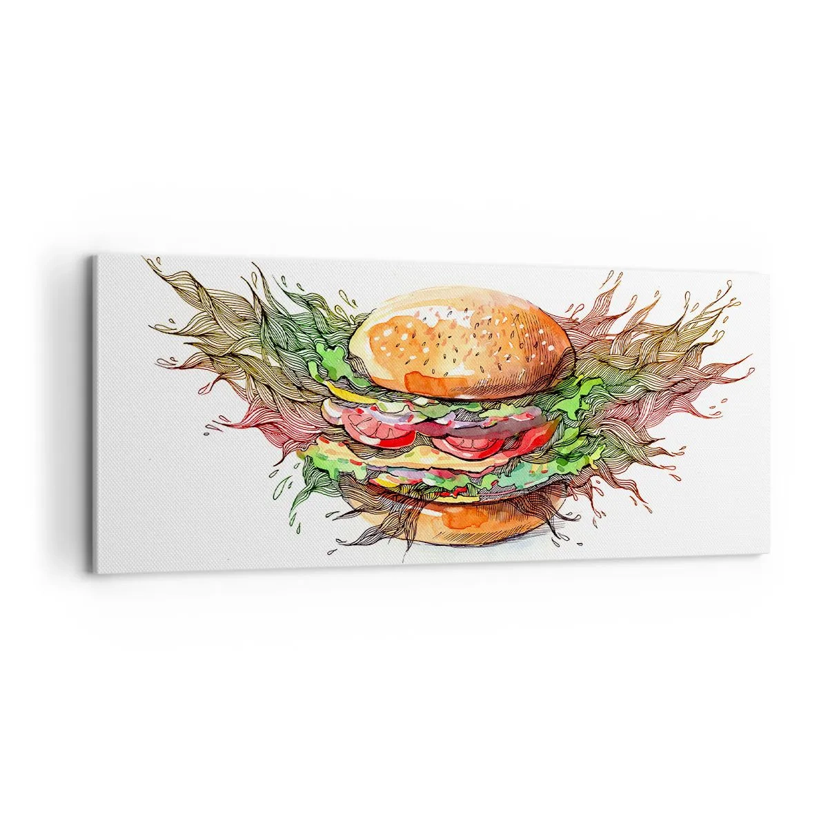 Canvastavla - Bild på duk - Het frestelse - 100x40 cm