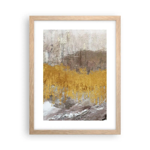 Affisch i ram av ljusek - En gyllene explosion - 30x40 cm