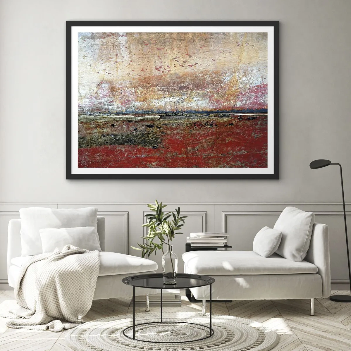 Affisch i svart ram - Kanske är det havet - 70x50 cm