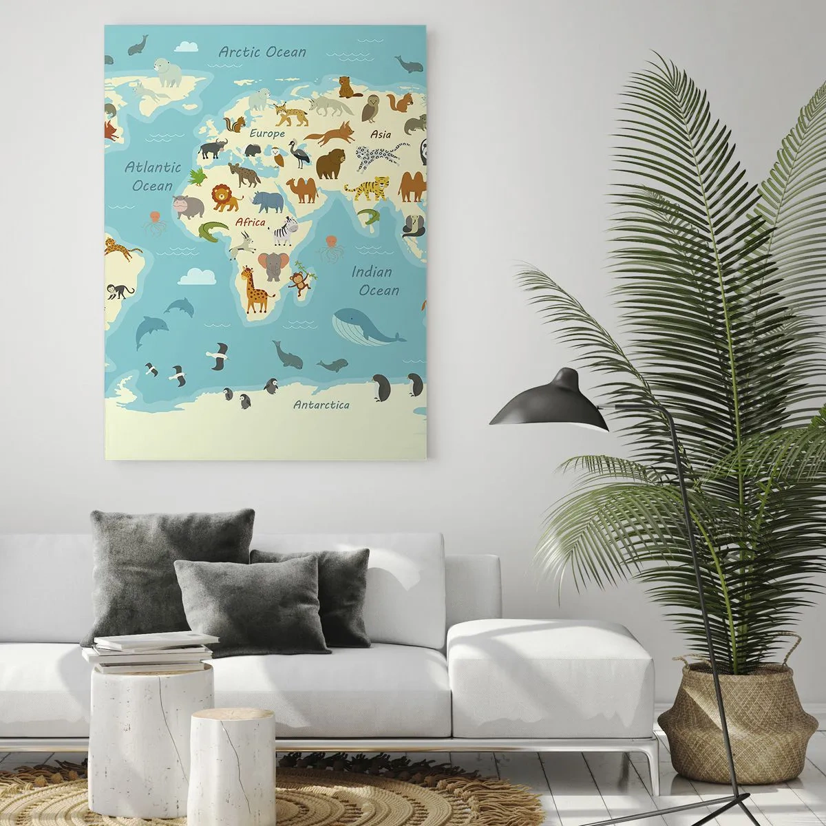 Glastavla - Bild på glas - Goda grannar - 50x70 cm