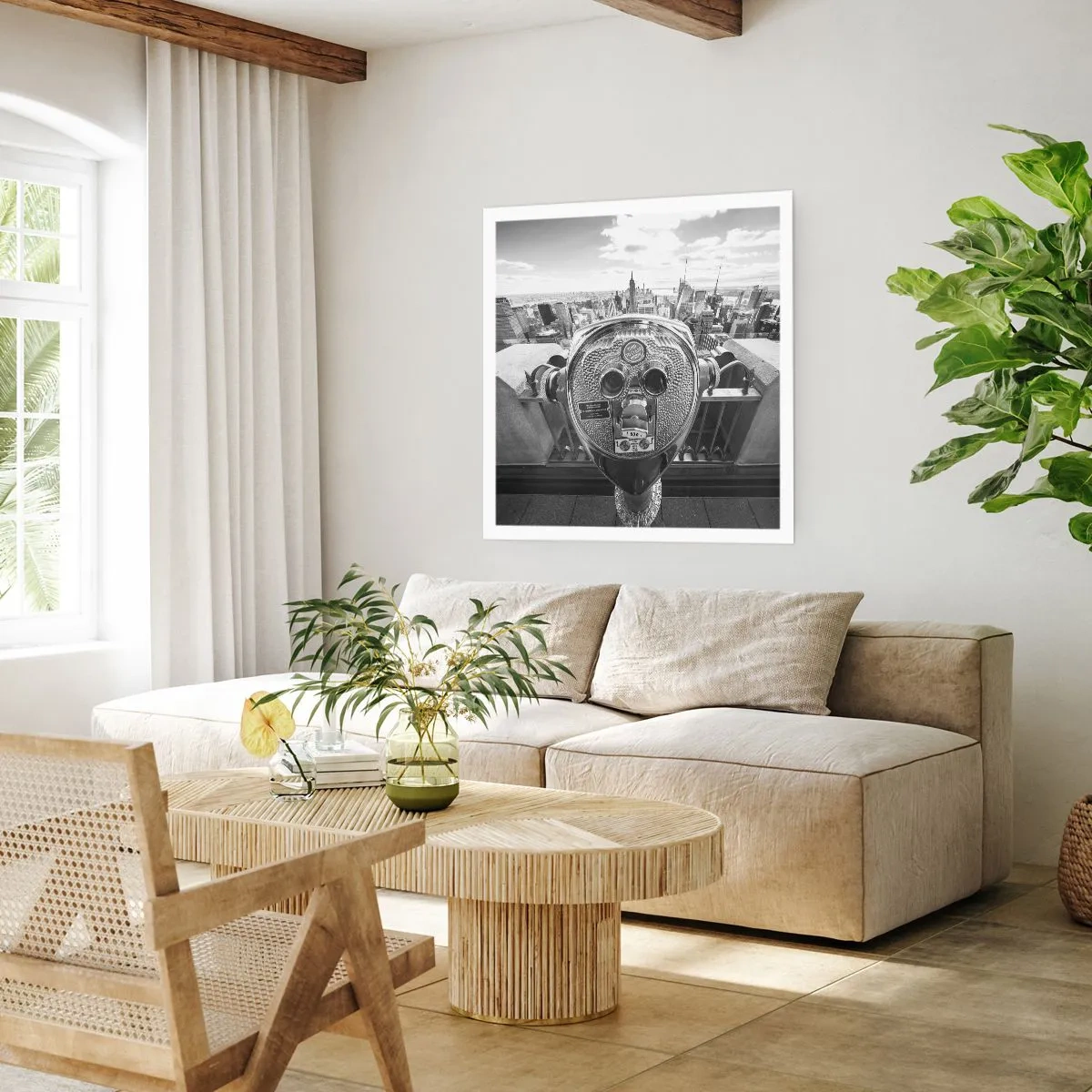 Affisch - Stad över städerna - 50x50 cm