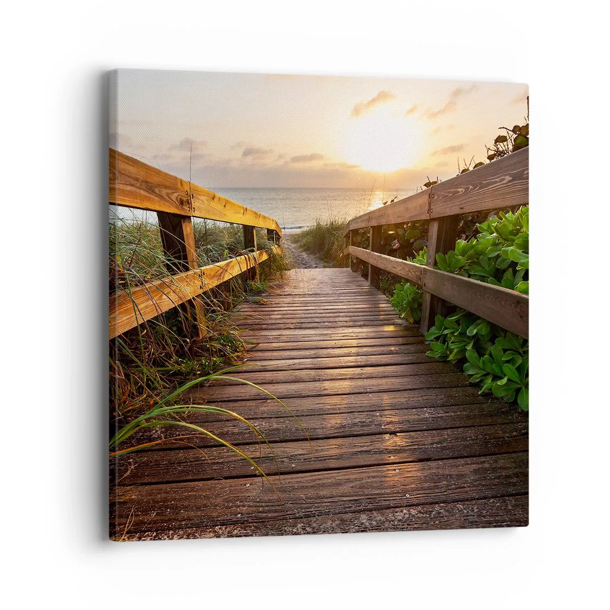 Canvastavla - Bild på duk - Direkt till stranden - 40x40 cm