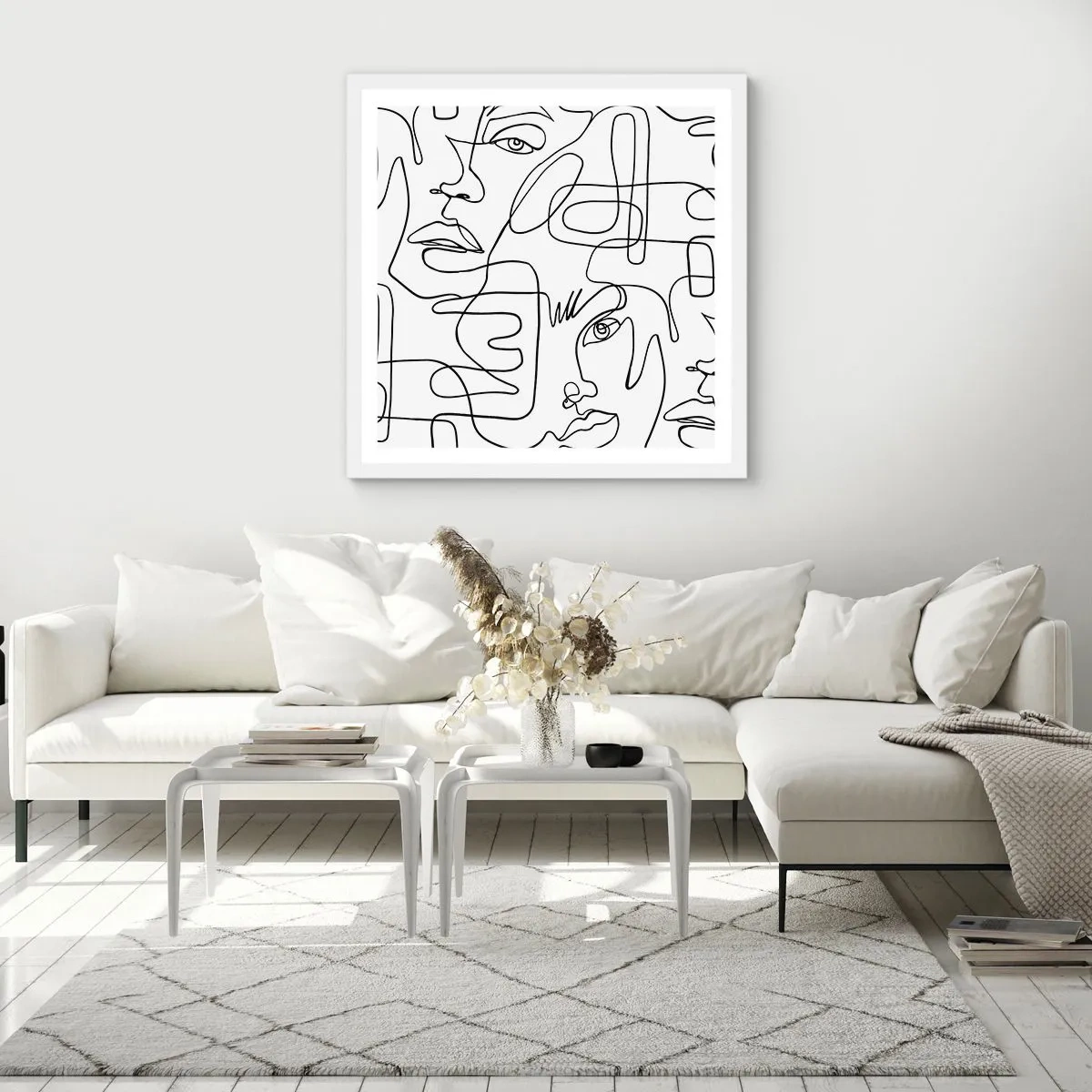 Affisch i vit ram - I trassliga känslor - 30x30 cm