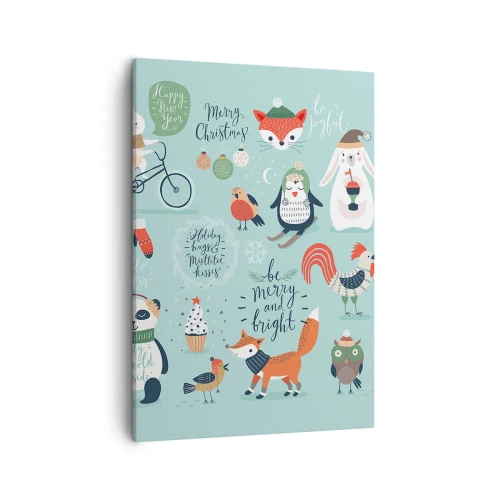 Canvastavla - Bild på duk - Må det alltid vara jul! - 50x70 cm