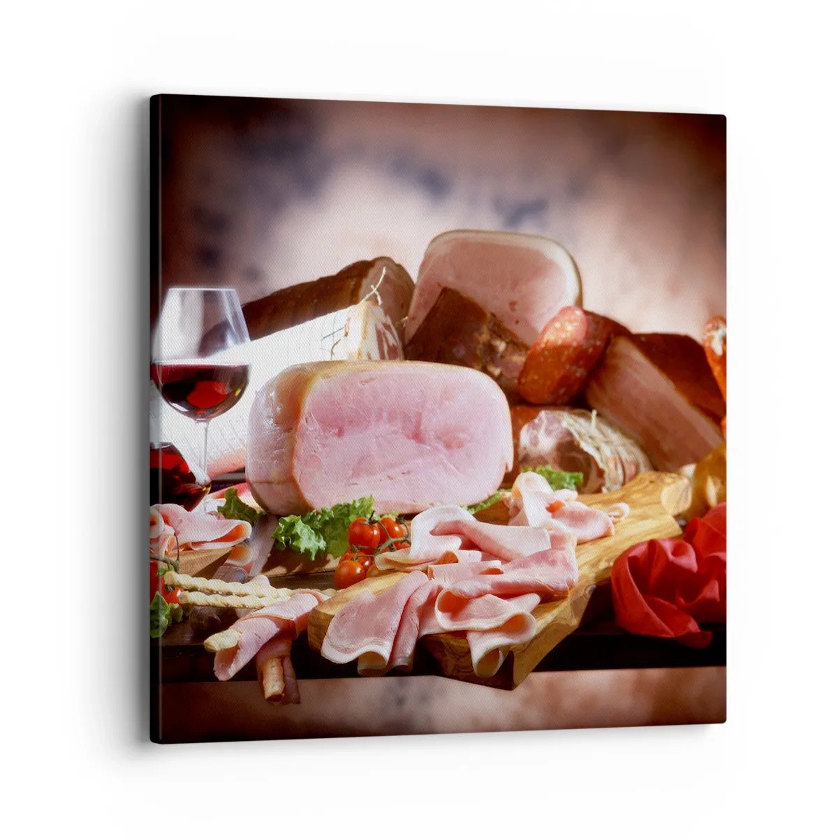 Canvastavla - Bild på duk - Kulinarisk dröm med karaff - 40x40 cm