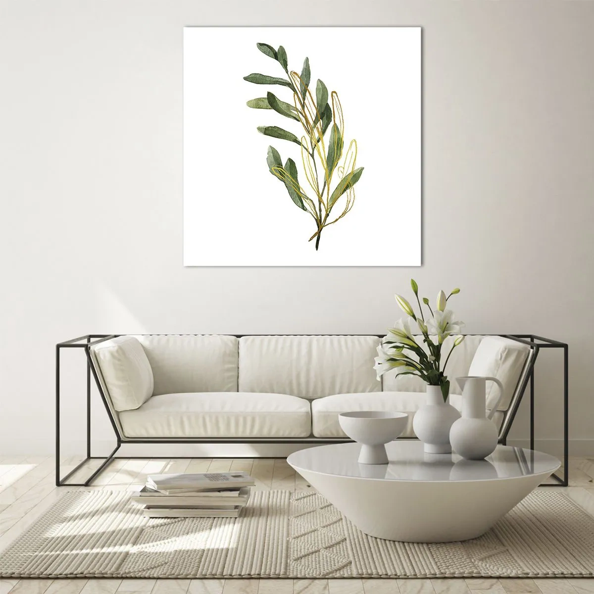 Glastavla - Bild på glas - Allt som är gott - 40x40 cm