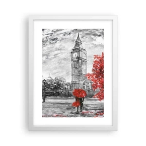 Affisch i vit ram - Spännande dag - 30x40 cm