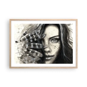 Affisch i ram av ljusek - Vild skönhet - 70x50 cm